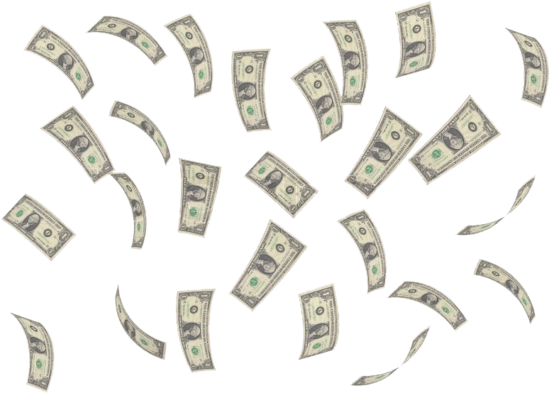 Falling Dollar Bills PNG Image