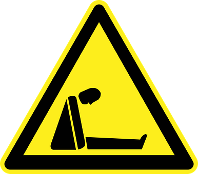 Falling Hazard Sign PNG Image