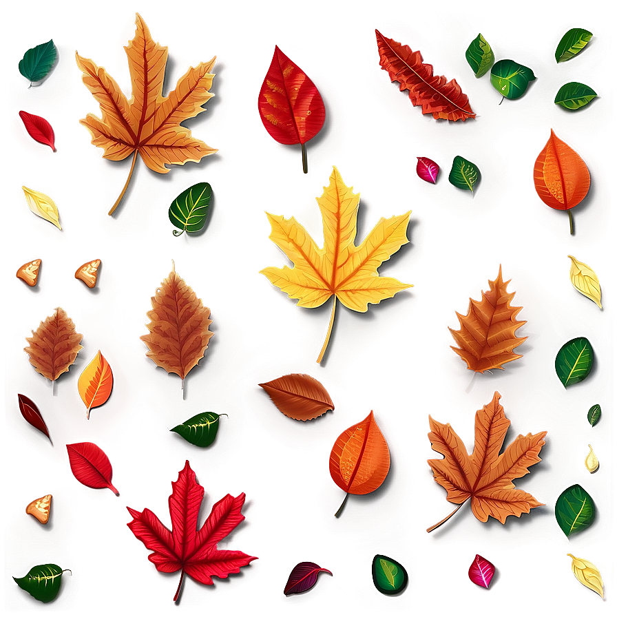 Falling Leaves Pattern Png Jcv94 PNG Image