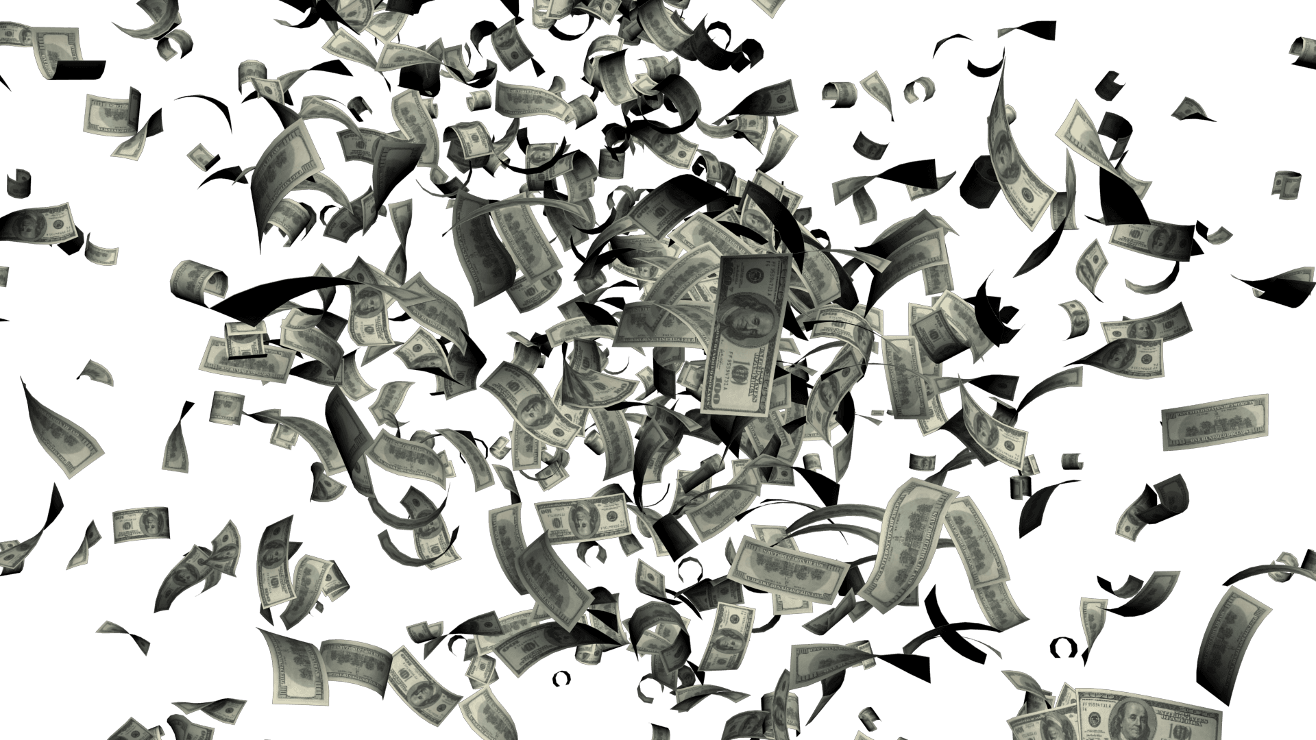 Falling Money Chaos PNG Image