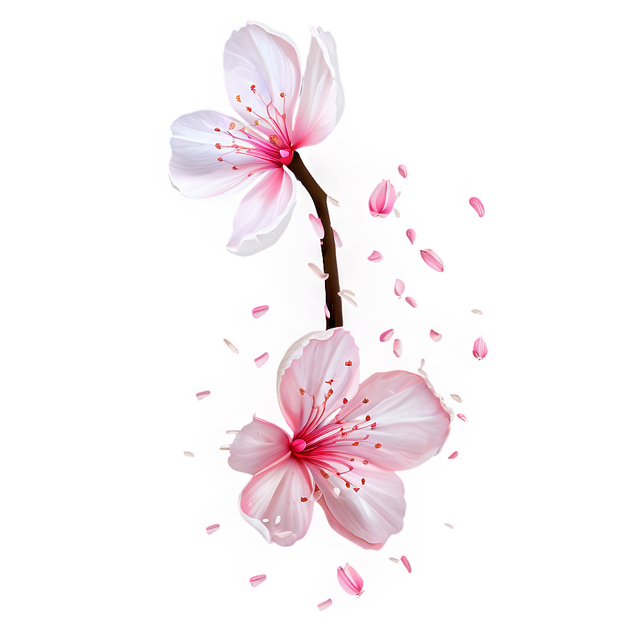 Falling Sakura Petals Png 06202024 PNG Image