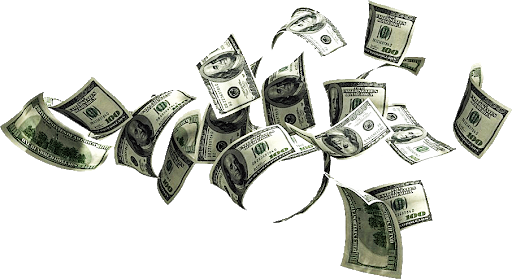 Falling U S Dollar Bills PNG Image