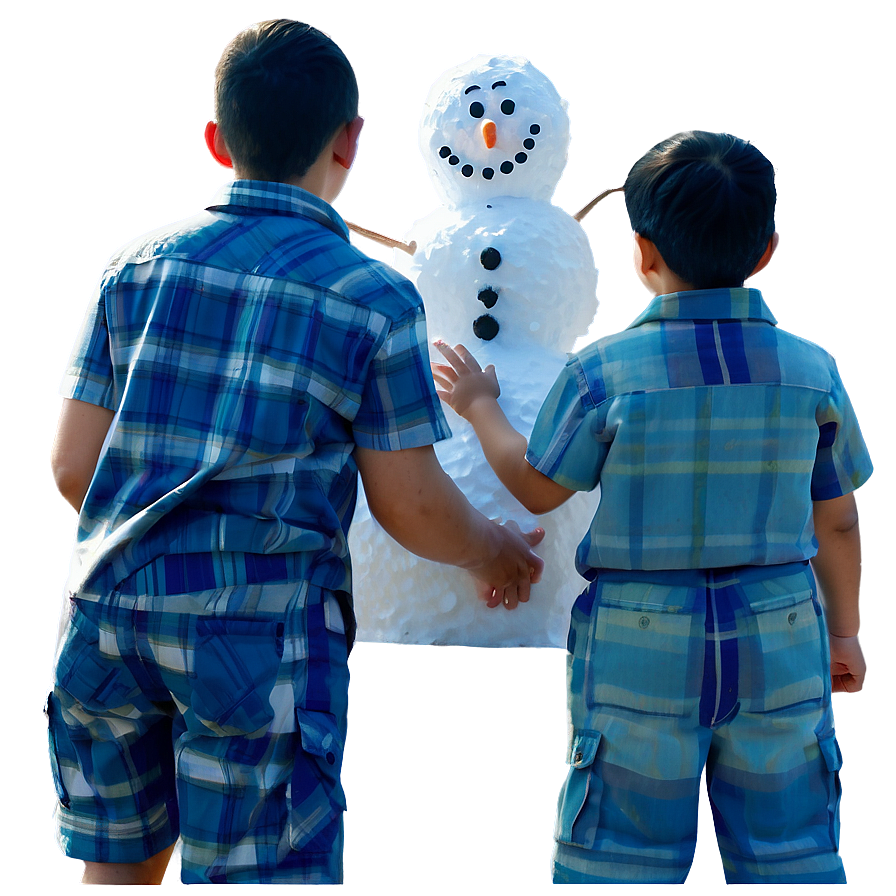 Family Building Snowman Png Ink92 PNG Image