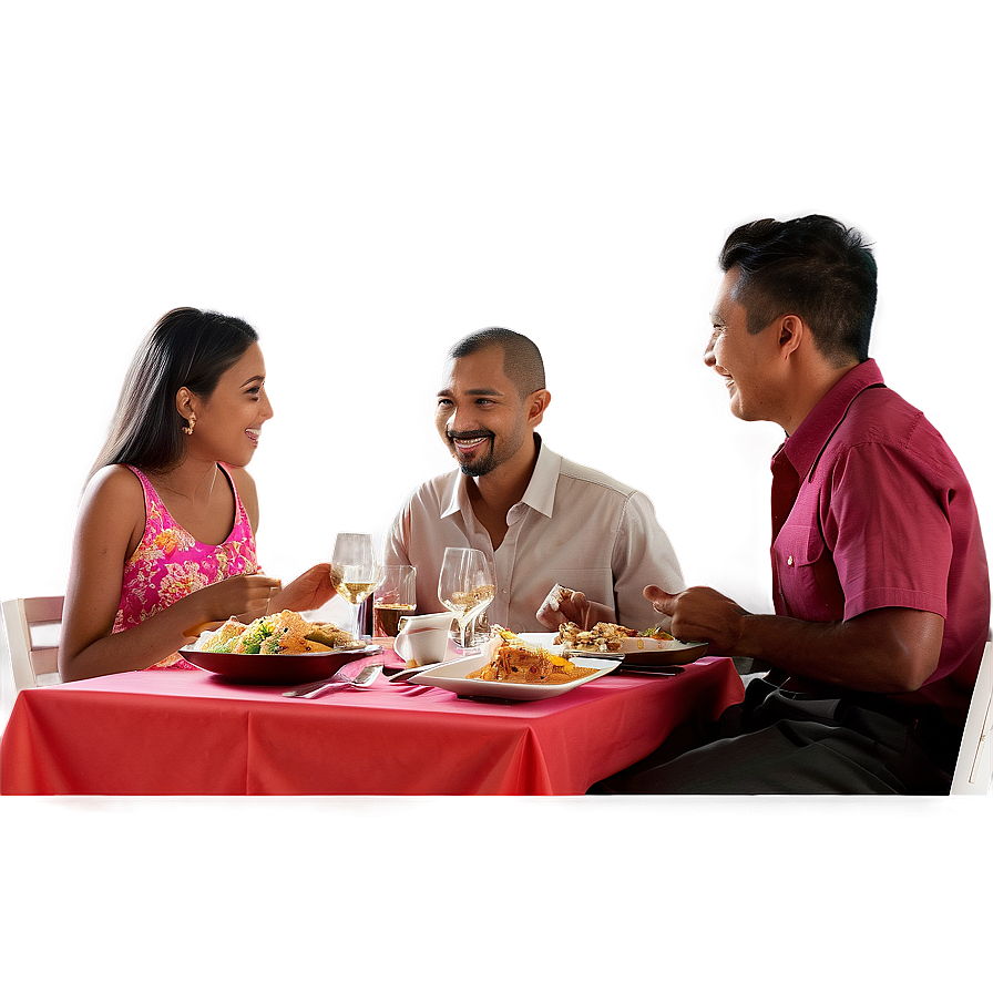 Family Celebrate Dinner Png Pcb96 PNG Image