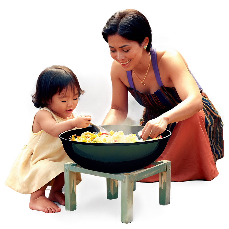 Family Dinner Cooking Png Vnc77 PNG Image