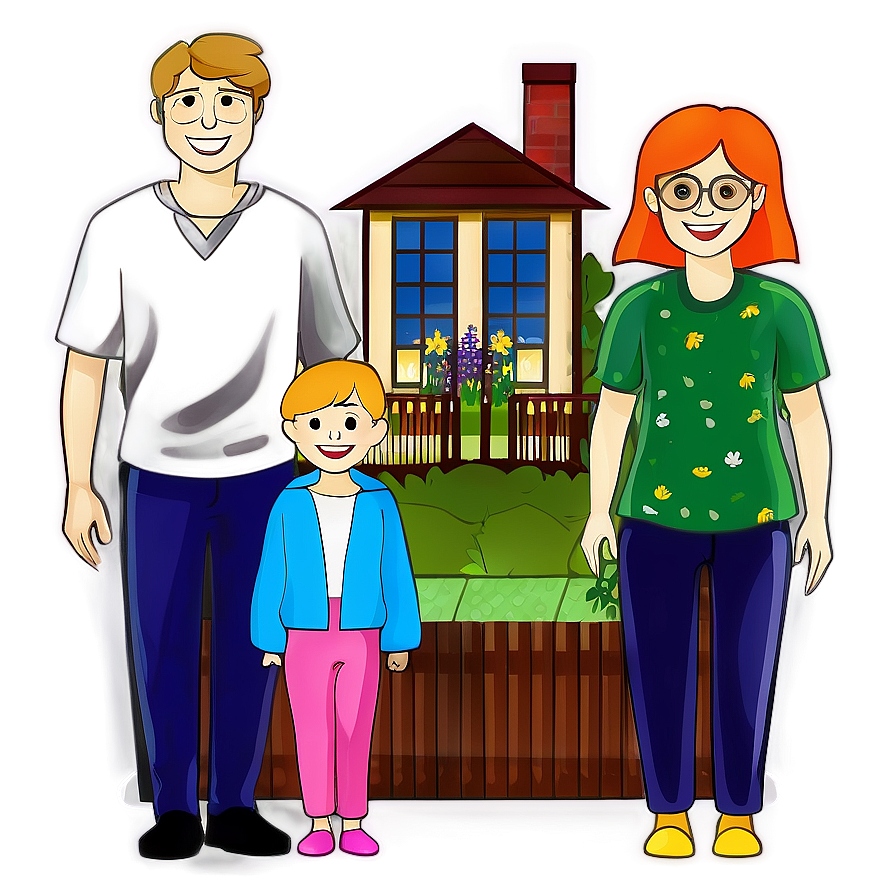 Family House Clipart Png Iwm95 PNG Image