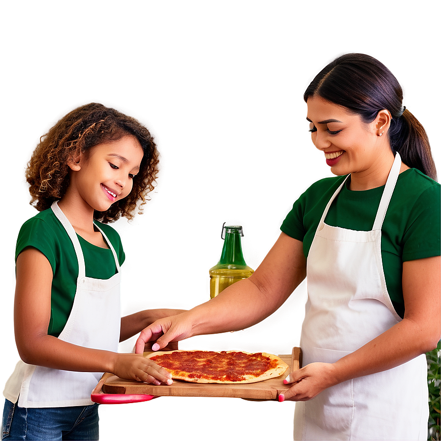 Family Making Pizza Png 10 PNG Image