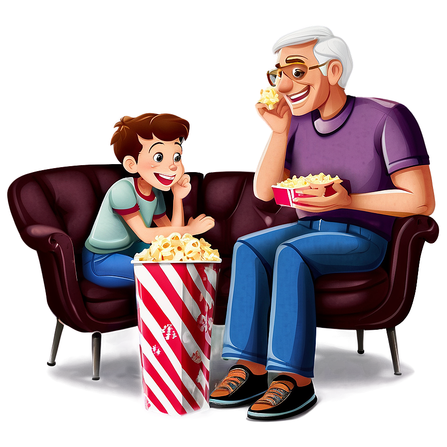 Family Movie Night Clipart Png Jud PNG Image