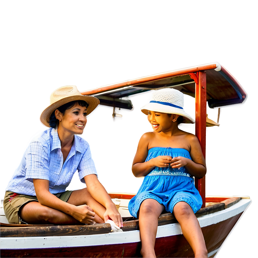 Family On A Boat Trip Png Onn PNG Image