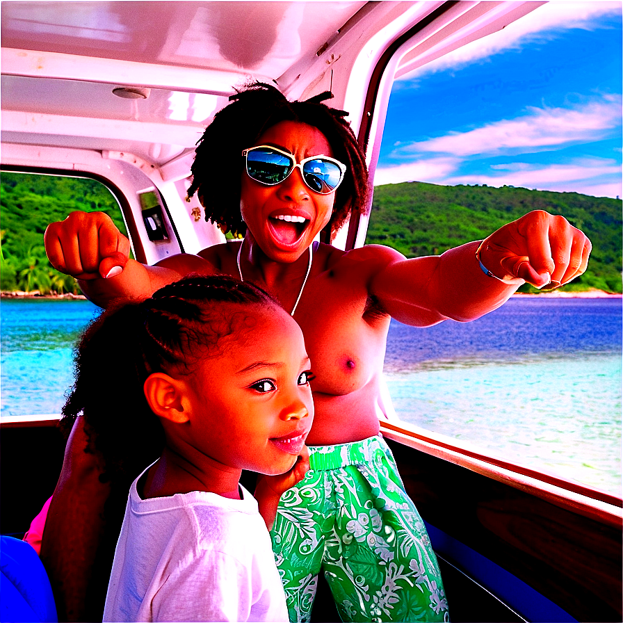 Family On A Boat Trip Png Rau PNG Image