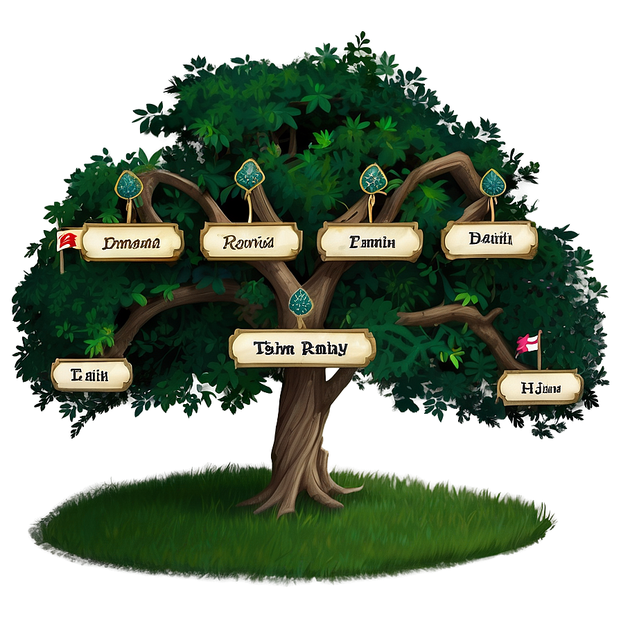 Family Reunion Tree With Names Png 54 PNG Image