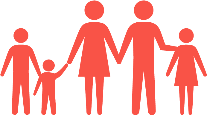 Family Silhouette Graphic PNG Image