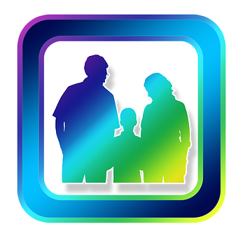 Family Silhouette Icon PNG Image