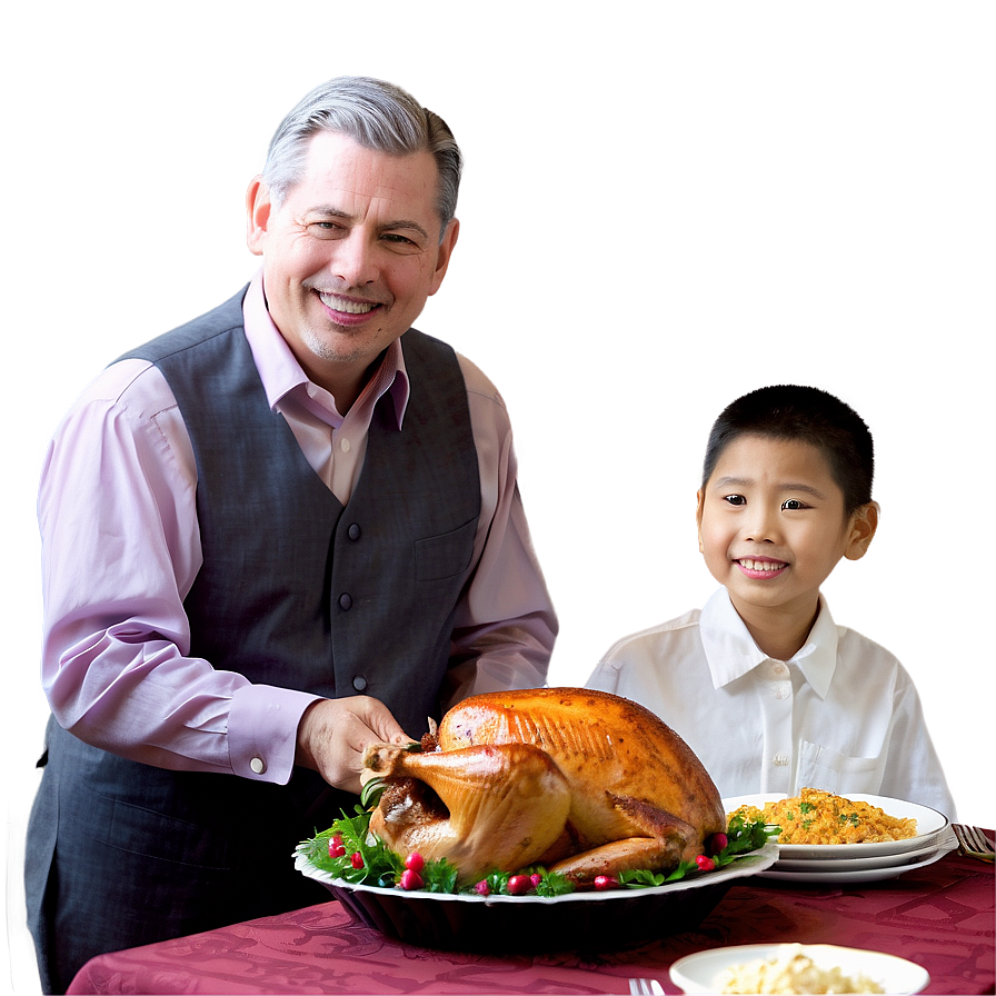 Family Thanksgiving Dinner Png Kjl67 PNG Image