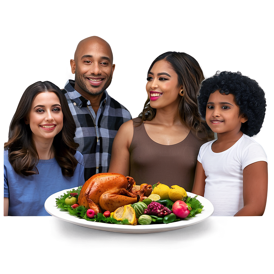 Family Thanksgiving Feast Png Fqa28 PNG Image