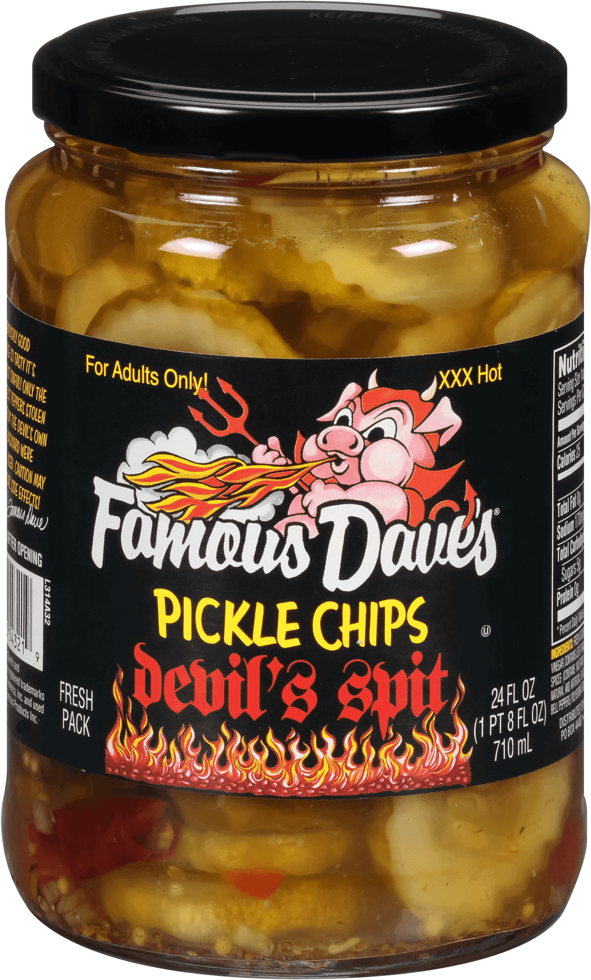 Famous Daves Devils Spit Pickle Chips PNG Image