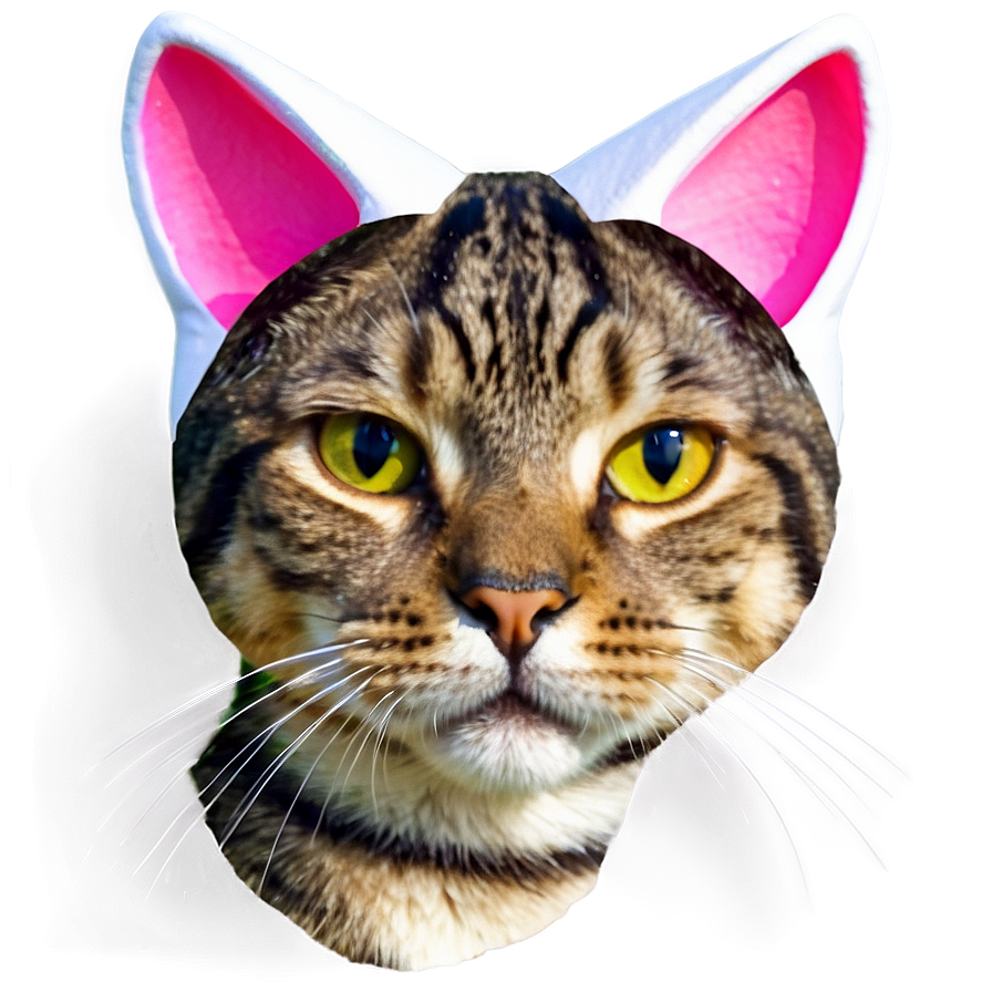 Fancy Cat Ear Drawing Png Xaq43 PNG Image