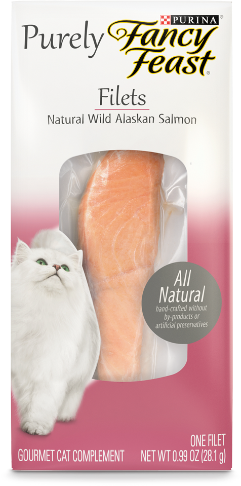 Fancy Feast Purely Filets Salmon Cat Treat PNG Image