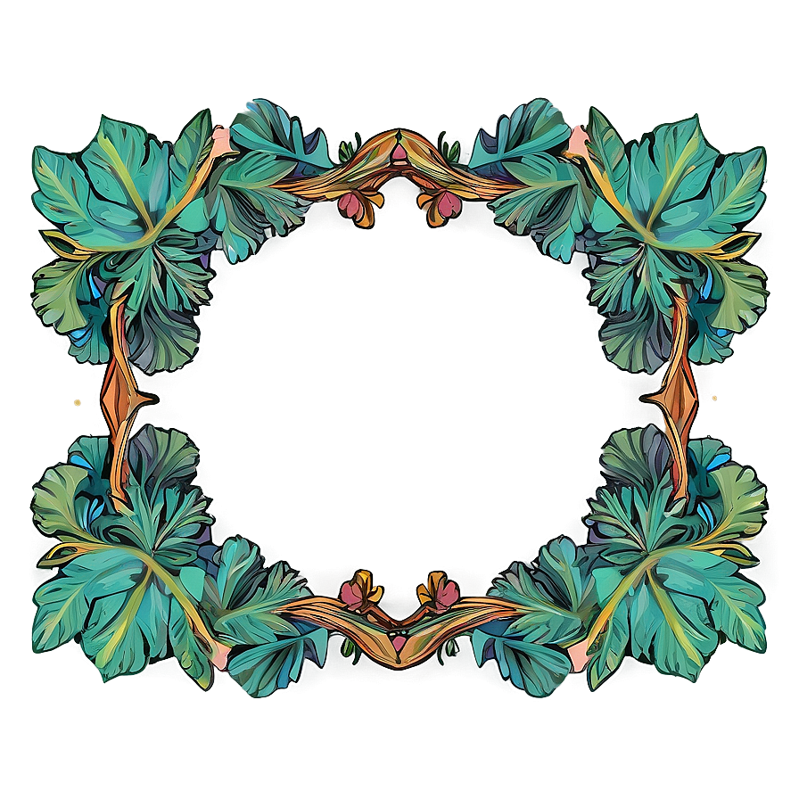 Fancy Frame With Leaves Png 06132024 PNG Image