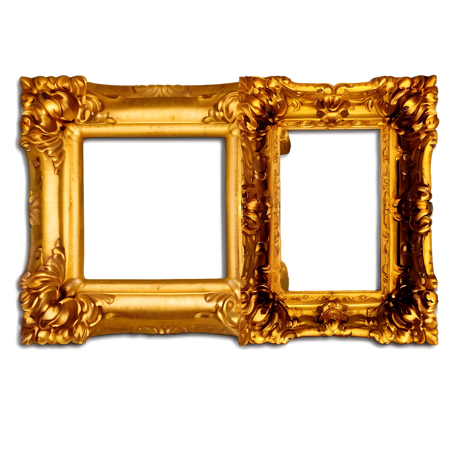 Fancy Gold Frame Png Exv PNG Image