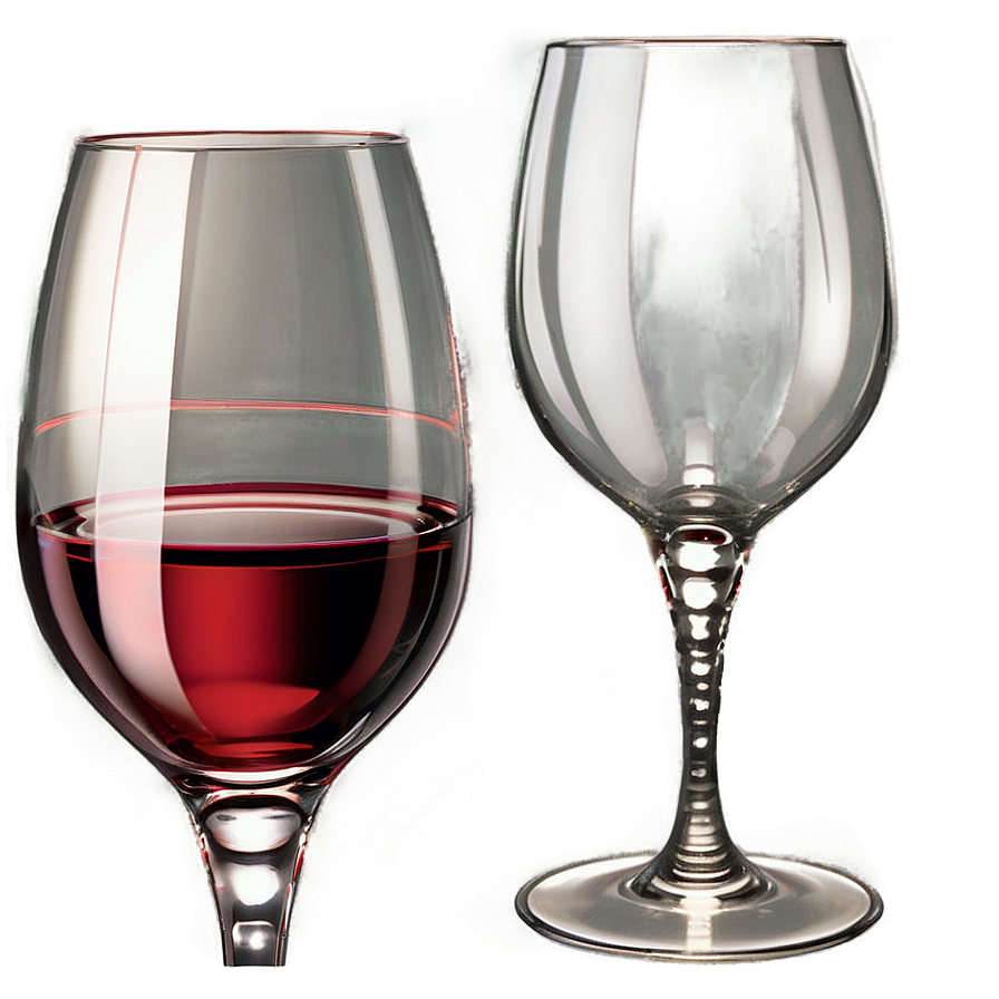 Fancy Red Wine Glasses Png Hvo PNG Image