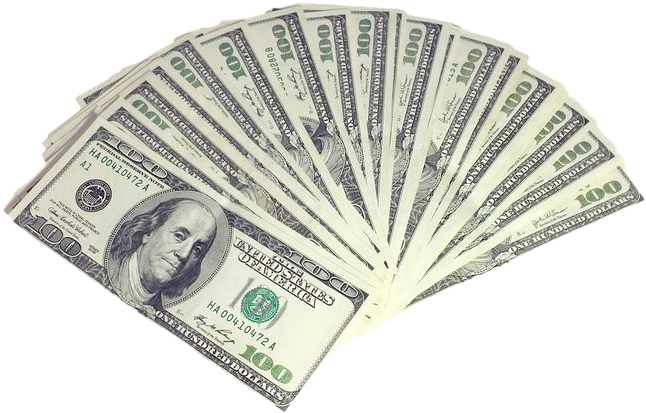 Fanof Hundred Dollar Bills PNG Image