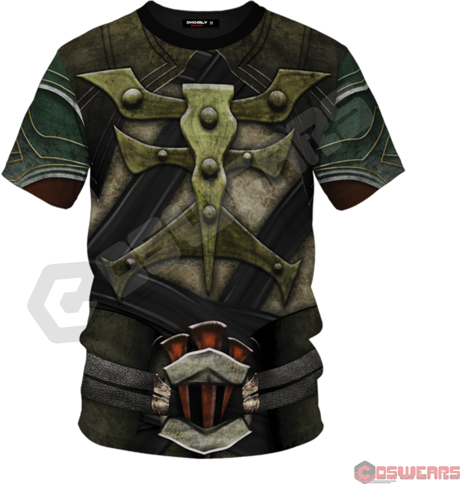 Fantasy Armor T Shirt Design PNG Image