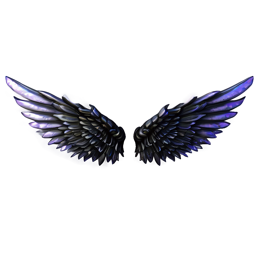 Fantasy Black Angelic Wings Png 06232024 PNG Image