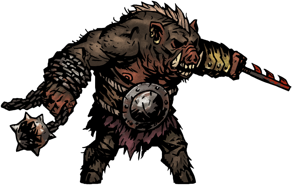 Fantasy Boar Warrior Illustration PNG Image