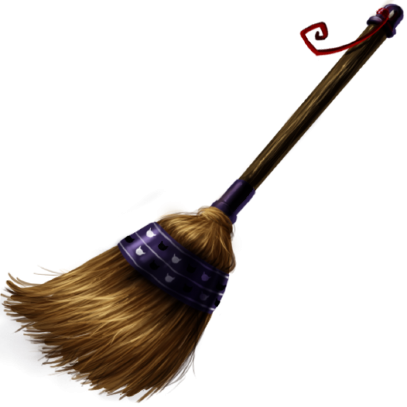 Fantasy Broom Illustration PNG Image