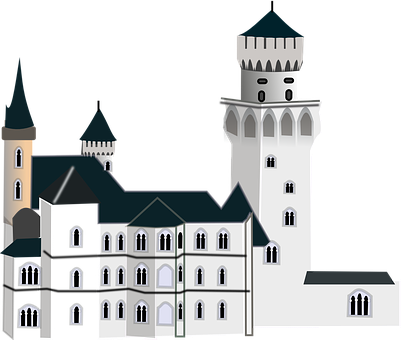 Fantasy Castle Illustration PNG Image