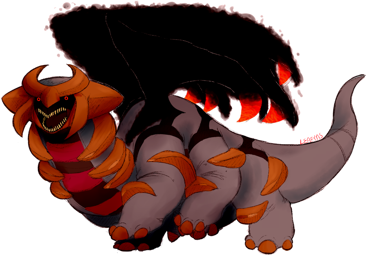 Fantasy Centipede Creature Artwork PNG Image