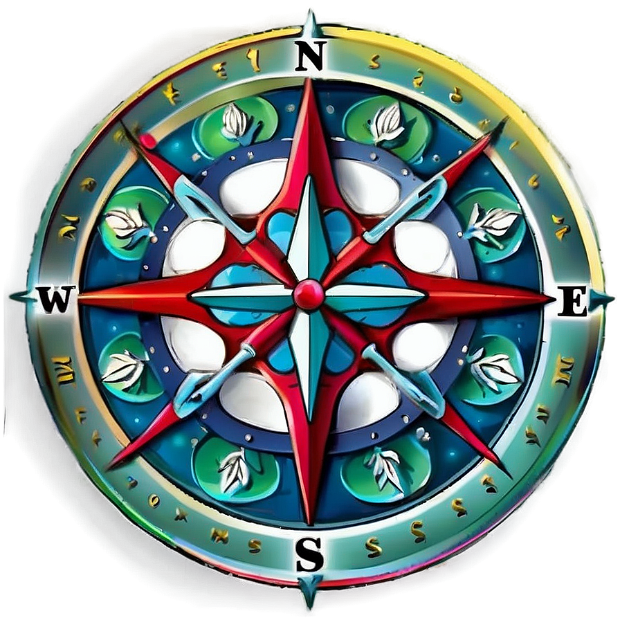 Fantasy Compass Rose Artwork Png 86 PNG Image