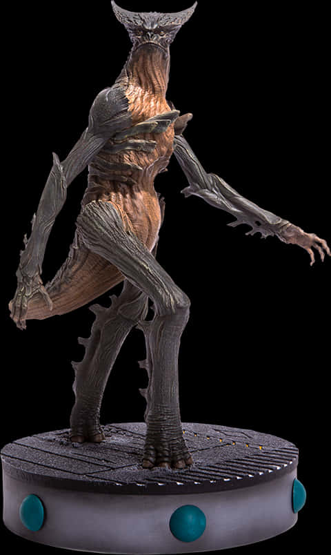 Fantasy Creature Statueon Display PNG Image