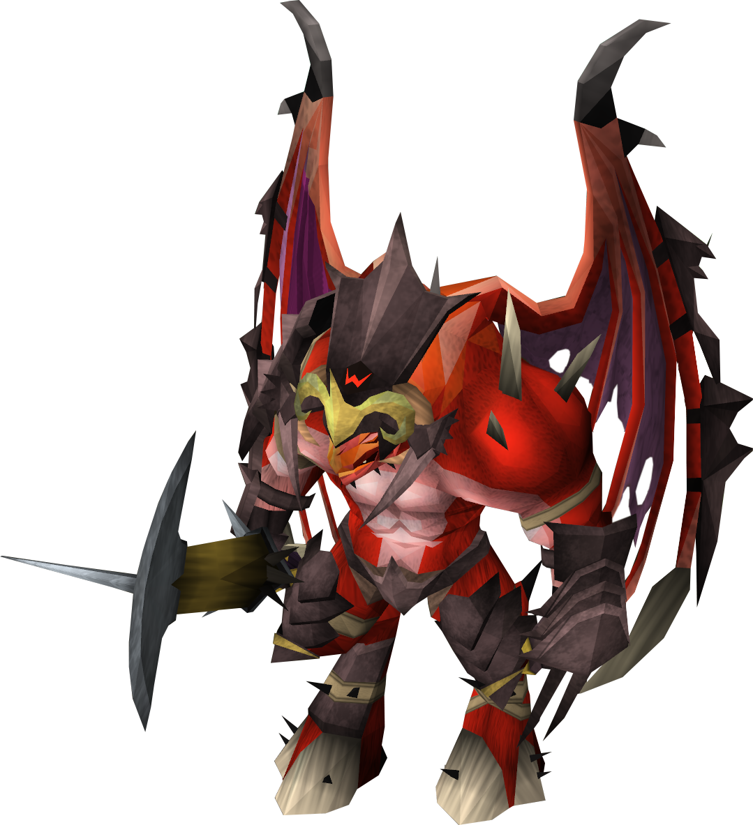 Fantasy Demon Warrior3 D Model PNG Image