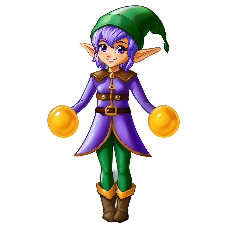 Fantasy Elf With Purple Hair Png Wsa PNG Image