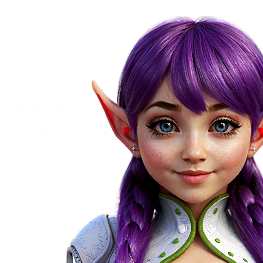 Fantasy Elf With Purple Hair Png Xgp78 PNG Image