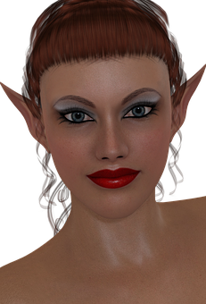 Fantasy_ Elf_ Woman_ Portrait PNG Image