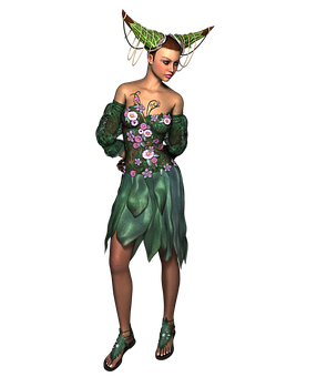 Fantasy_ Forest_ Nymph PNG Image