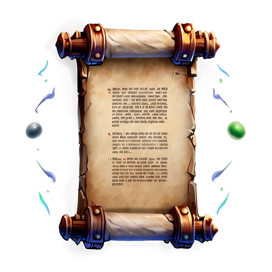 Fantasy Game Scroll Png 06262024 PNG Image