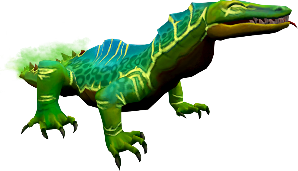 Fantasy Green Crocodile PNG Image