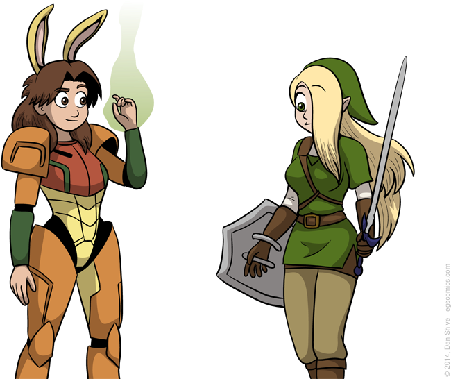 Fantasy Heroes Bunny Earsand Elf PNG Image