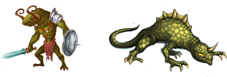 Fantasy_ Lizard_ Creatures PNG Image