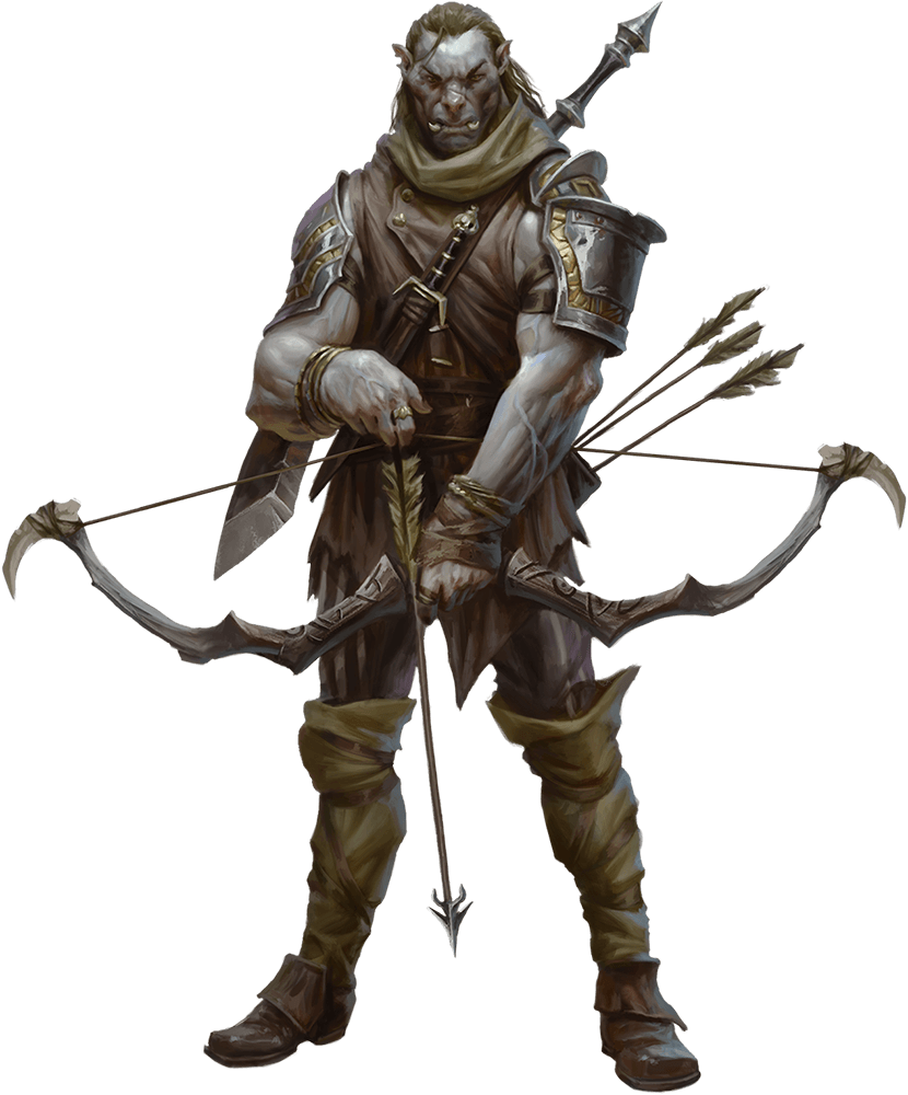 Fantasy Orc Archer PNG Image