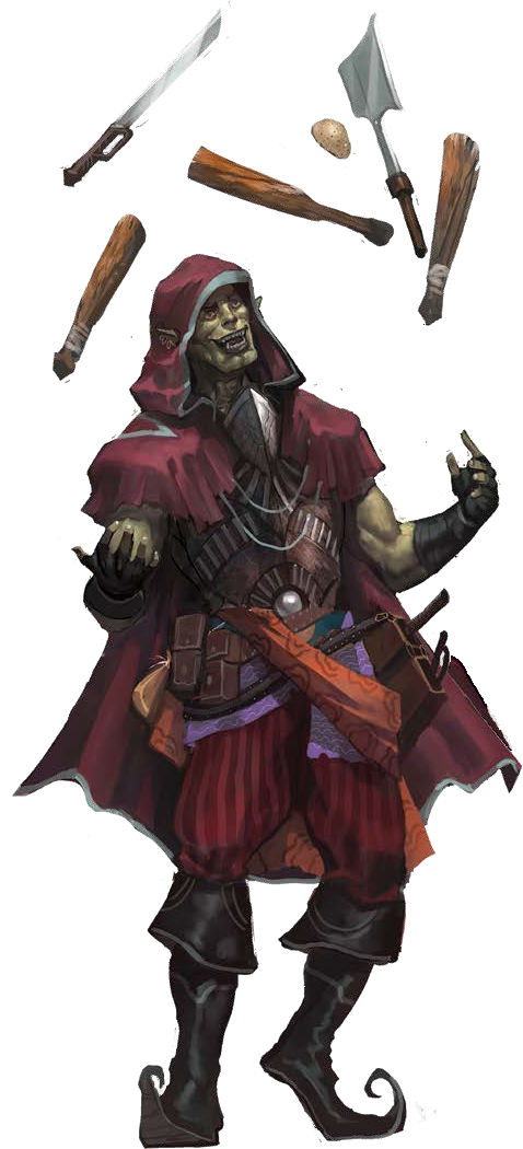 Fantasy Orc Juggler PNG Image