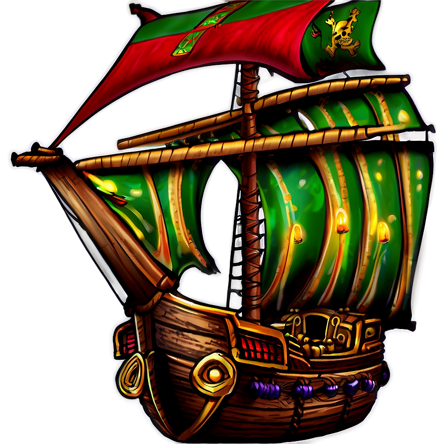 Fantasy Pirate Ship Png Hbh61 PNG Image