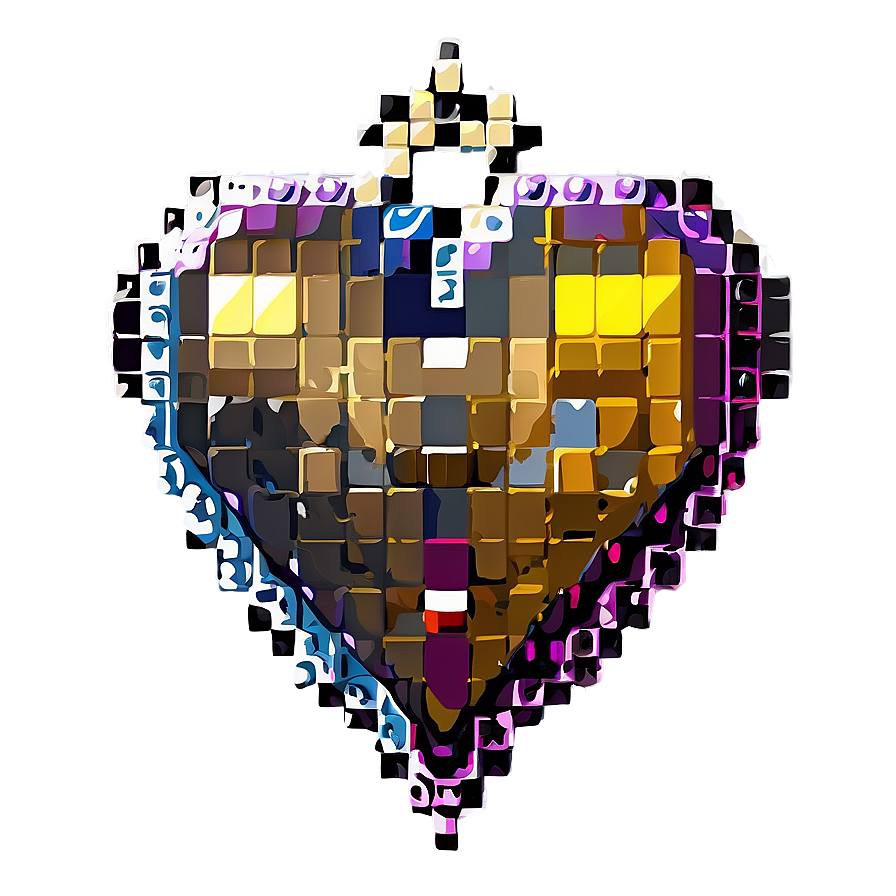 Fantasy Pixel Heart Png 96 PNG Image