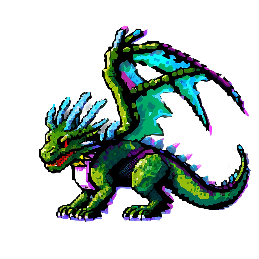 Fantasy Pixelated Dragon Png Pxm65 PNG Image