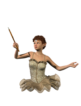 Fantasy Pixie Artist PNG Image