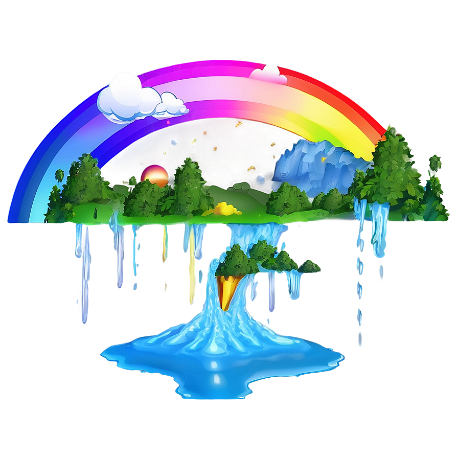 Fantasy Rainbow Landscape Png 04292024 PNG Image